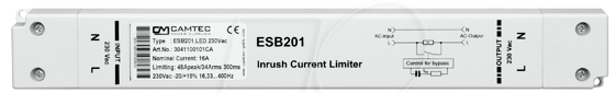 ESB 210LED - Spitzenstrombegrenzer, Hutschiene, 6000 µF ESB 210LED - Spitzenstrombegrenzer, Hutschiene, 6000 µF von CAMTEC