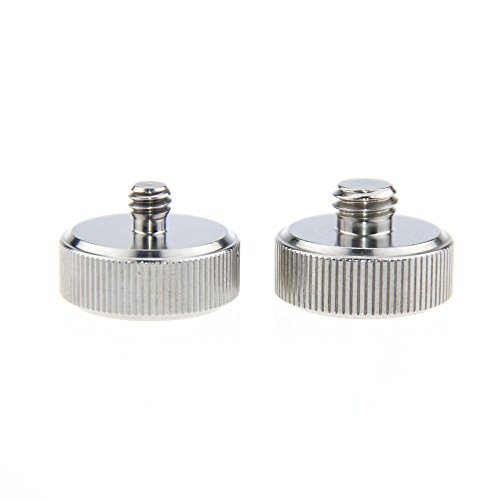 CAMVATE 1/4" Buchse auf 3/8" Stecker & 3/8" weiblich auf 1/4" Stecker Stativ Gewinde Schraube Adapter für DSLR Kamera Stativ Einbeinstativ Kopf von CAMVATE