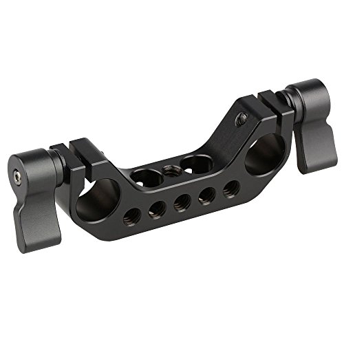 CAMVATE 15 mm Rod Clamp mit 1/4"-20 Gewinde für DSLR-Kamera Rig Cage Grundplatte (Schwarz) von CAMVATE