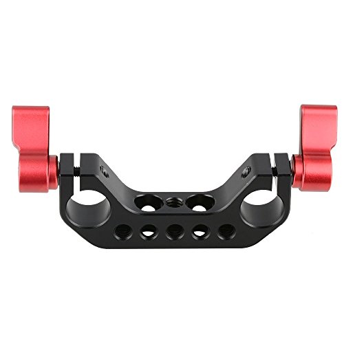 CAMVATE 15mm Rod Clamp mit 1/4 "-20 Gewinde für DSLR Kamera Rig Cage Grundplatte (rot) von CAMVATE