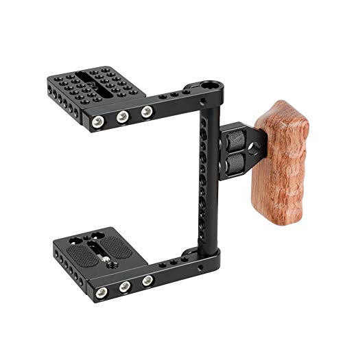 CAMVATE DSLR - Kamera Mit Bild Stabilisator Plattform Käfig Mit Holzgriff Kompatibel für Nikon, Sony von CAMVATE