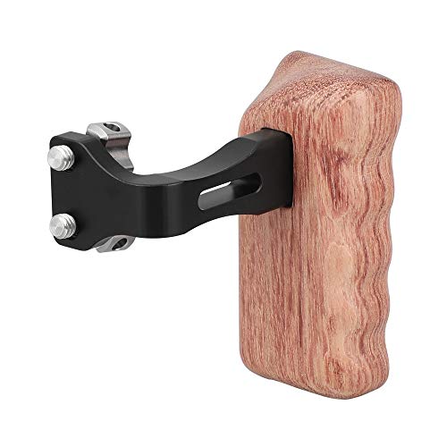 CAMVATE Holzhandgriff mit 1/4 "-20 Rändelschraube für DSLR-Kamera Cage Rig (Linke Hand) von CAMVATE