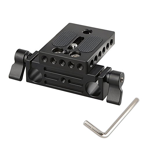 CAMVATE Kamera Grundplatte mit 15 mm Schienenklemme für DSLR Rig 15 mm Rod Rail Support System von CAMVATE