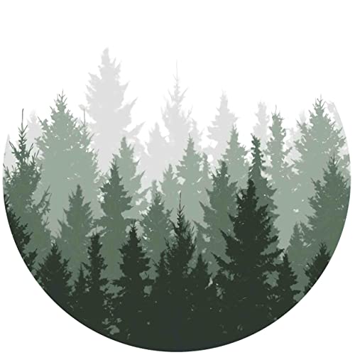 Canflashion Rundes Mauspad, Aquarell Nebel Wald Mauspad, waschbare Mauspads mit Lycra-Tuch, rutschfeste Gummiunterseite, kleines Mauspad, 20 x 20 x 0,3 cm (Strand) von CANFLASHION