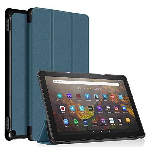 CANIAN Tablet-Fall für alle neuen ＨＤ 10 & ＨＤ 10 Plus (nur mit 11 Generation, 2021 Release)- Smart Stand Protective Case Ultra Light mit Auto Sleep Wake(Peacock Blue) von CANIAN