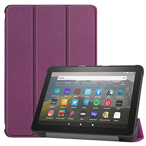 CANIAN Tablet-Hülle für alle neuen ＨＤ 8 & ＨＤ 8 Plus (nur kompatibel mit 8 "10/12 Generation, 2020/2022 Release)- Smart Stand Protective Case Ultra Light mit Auto Sleep Wake(Purple) von CANIAN