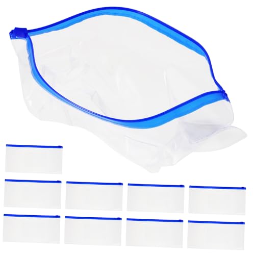 CANIGHT Zipper Beutel 10 Stück Transparente Bleistifttasche Federmäppchen Bleistiftbeutel Aufbewahrungsbehälter Für Stifte Stiftetui Transparente Make up Tasche Transparente Stifttaschen von CANIGHT