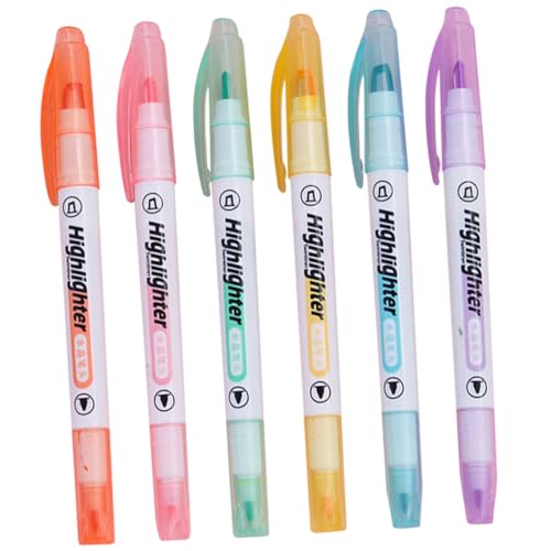 CANIGHT 1 Box Doppelseitiger Textmarker, Textmarker, Textmarker Für Die Schule, Tragbarer Markierungsstift, Multifunktions Textmarker, Flüssiger Textmarker, Funktionierender von CANIGHT