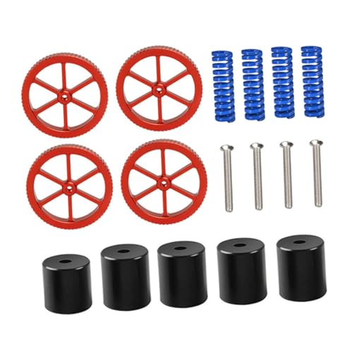 CANIGHT 1 Set 3D Druckerzubehör 3D Druckermuttern 3D Drucker Nivellierfeder 3D Druckerschrauben Nivellierung Heizbett Silikon Nivelliersäule Heizbett Nivellierset 3D Drucker von CANIGHT