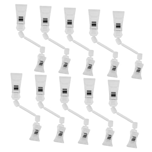 CANIGHT 10 Stück Regalclips, Transparente Clips, Schilder Display Clips, Drehclips, Kunststoff Clips, Mehrzweck Clips, Klemmregal, Warendisplay, Einzelhandels Schilderclips, Kleiner CANIGHT 10 Stück Regalclips, Transparente Clips, Schilder Display Clips, Drehclips, Kunststoff Clips, Mehrzweck Clips, Klemmregal, Warendisplay, Einzelhandels Schilderclips, Kleiner von CANIGHT