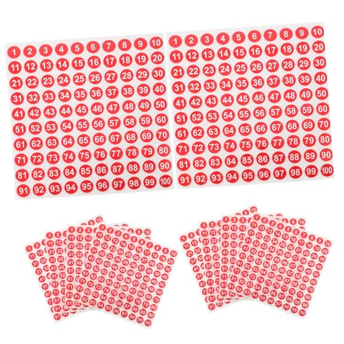 CANIGHT 100 Blatt Wasserdichte Digitale Aufkleber, Selbstklebende Nummernetiketten, Nummernaufkleber Fürs Büro, Identifikationsetiketten, Nummernaufkleber Zum Organisieren, Selbstklebende CANIGHT 100 Blatt Wasserdichte Digitale Aufkleber, Selbstklebende Nummernetiketten, Nummernaufkleber Fürs Büro, Identifikationsetiketten, Nummernaufkleber Zum Organisieren, Selbstklebende von CANIGHT