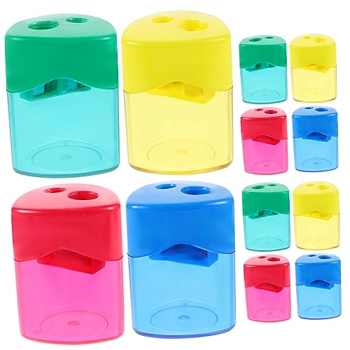 CANIGHT 12 Mini Bleistiftspitzer, Leichte Bleistiftspitzer, Bleistiftzubehör, Praktische Manuelle, Tragbare Handspitzer, Bleistiftspitzer Aus Kunststoff, Schreibwaren, Bürobedarf von CANIGHT