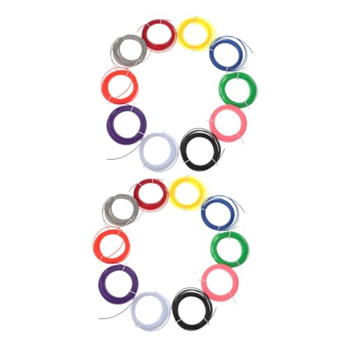 CANIGHT 20 Stück 3D Druckstift Verbrauchsmaterial 3D Stiftfilament 1,75 Mm 3D Zubehör Flexibles Filament Druckfilament Für 3D Drucker 3D Druckerteile Druckerfilament Bundle 3D Material von CANIGHT
