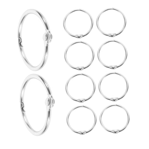CANIGHT 20 Stück Druckknopf Ringe Für Notizbücher, Schnallenringe, Praktische Ringe, Papierringe, Binderinge, Buchringverschlüsse, Metall Binderringe, Ring Für Buchringklammern, CANIGHT 20 Stück Druckknopf Ringe Für Notizbücher, Schnallenringe, Praktische Ringe, Papierringe, Binderinge, Buchringverschlüsse, Metall Binderringe, Ring Für Buchringklammern, von CANIGHT