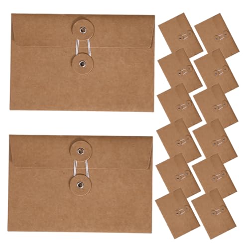 CANIGHT 24 Stück Büro Aufbewahrungstaschen, Aktenumschläge, Briefpapierhüllen, Schreibpapierhalter, Kraft Aufbewahrungstaschen, Einfache Umschläge, Partyzubehör, Briefhalter, Kartenhalter von CANIGHT