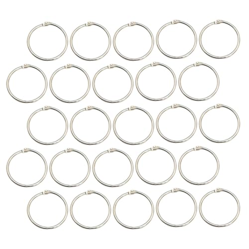 CANIGHT 25 Stück Bewegliche Ring Eisenschnallen Binderinge, Flexible Buchringe, Metallringe Für Karteikarten, Ringbuchklammern, Praktische Segmentierte Binderringe, Loseblatt CANIGHT 25 Stück Bewegliche Ring Eisenschnallen Binderinge, Flexible Buchringe, Metallringe Für Karteikarten, Ringbuchklammern, Praktische Segmentierte Binderringe, Loseblatt von CANIGHT