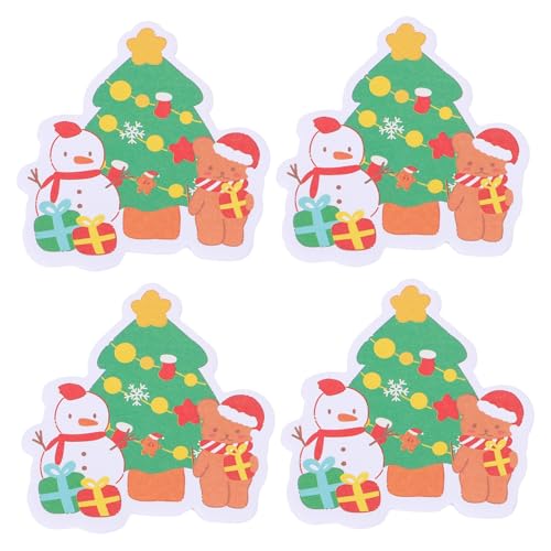 CANIGHT 4 Notizaufkleber Fürs Büro, Notizblöcke Mit Weihnachtsmuster, Selbstklebende Memoaufkleber, Memoaufkleber Für Den Haushalt, Notizaufkleber, Selbstklebende Memoblöcke, Kompakte CANIGHT 4 Notizaufkleber Fürs Büro, Notizblöcke Mit Weihnachtsmuster, Selbstklebende Memoaufkleber, Memoaufkleber Für Den Haushalt, Notizaufkleber, Selbstklebende Memoblöcke, Kompakte von CANIGHT