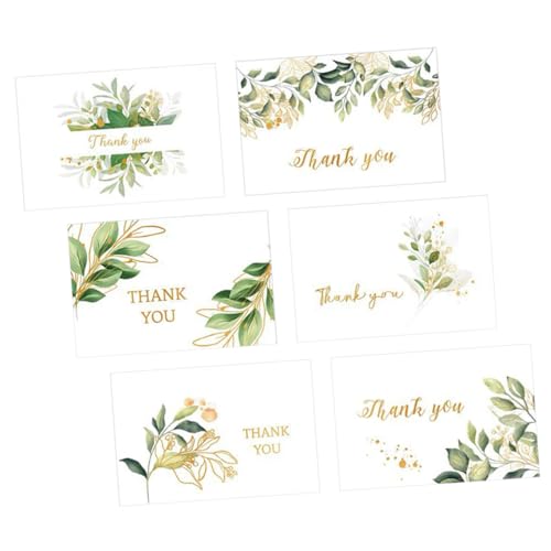 CANIGHT 6 Sets Dankeskarten Geschenkkarten Elegante Dankeskarten Dankespapierkarten Dankeskarten Geschenkkarten Blanko Dankeskarten Geschenkverpackung Dankeskarten Dankeszubehör von CANIGHT