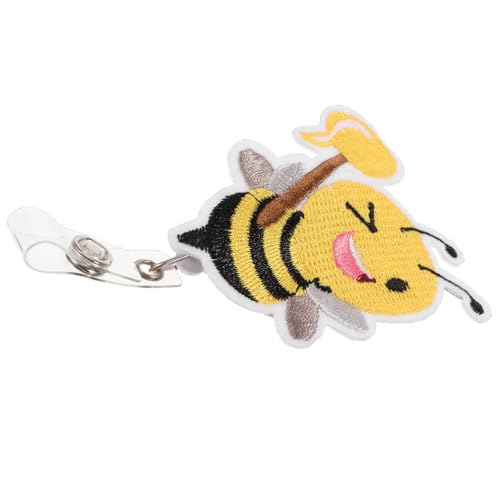 CANIGHT Filz Bienen Abzeichen, Ausweiskarten, Schnallen, Ausweishalter, Ausweisclips, Dekorative Kartenclips, Filztiere, Dekorative Kartenschnallen, Abzeichenclips Mit Bienenmuster, von CANIGHT