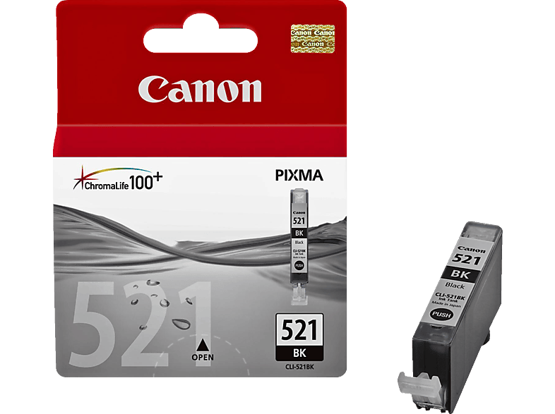 CANON CLI-521BK Tintenpatrone Schwarz (2933B001) von CANON