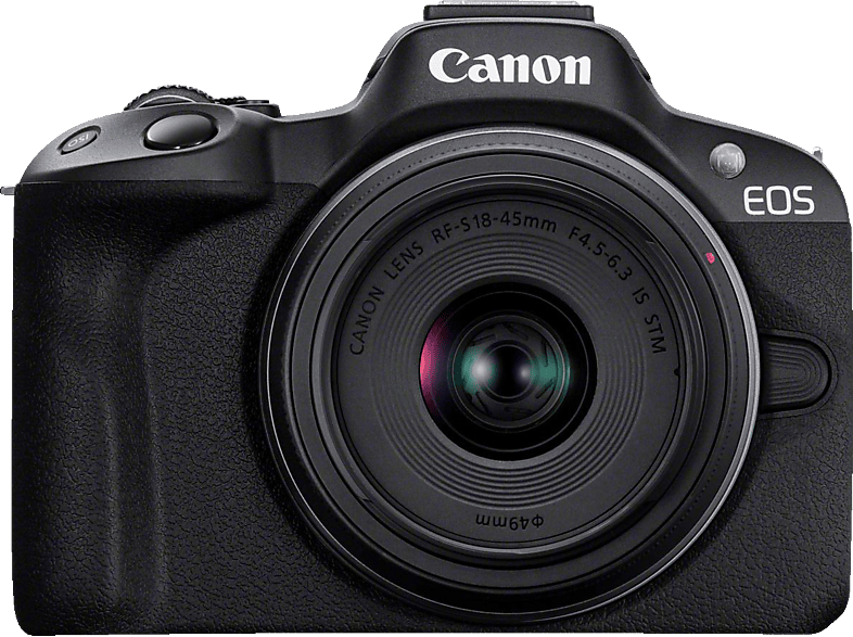 CANON EOS R50 Kit Spiegellose Systemkameras mit Objektiv 18-45 mm, 7,5 cm Display, WLAN von CANON