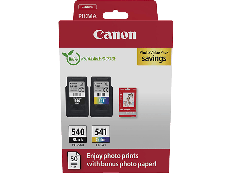 CANON PG-540/CL-541 Value Pack Schwarz, Cyan, Magenta, Gelb CANON PG-540/CL-541 Value Pack Schwarz, Cyan, Magenta, Gelb von CANON