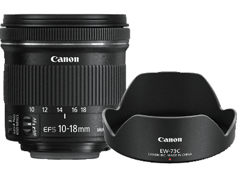 CANON Value Up Kit 10 mm - 18 f/4.5-5.6 IS, STM (Objektiv für Canon EF-S-Mount, Schwarz) von CANON
