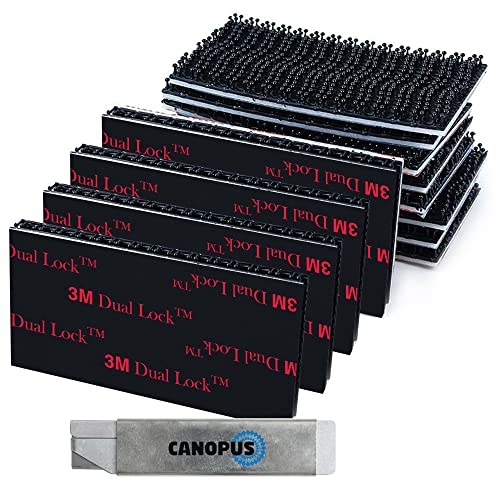 CANOPUS Profi Dual Lock Extra Stark SJ3550 CF Selbstklebend Klebepad Wasserfest (25mm x 50mm) 16 Stück Für Bilderrahmen Hängen, Kennzeichenhalter, Nummernschild von CANOPUS