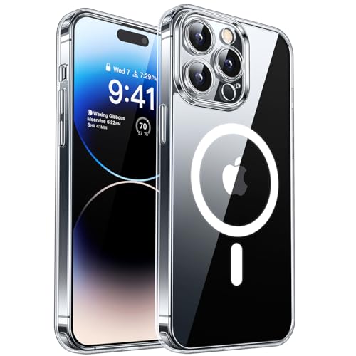 CANSHN 2024 Neu für iPhone 14 Pro Max Hülle mit Kameraschutz für Magsafe (TOP Militärschutz & Magnetkraft) Extrem Haltbarkeit Hülle iPhone 14 ProMax Case Stoßfest, Transparent von CANSHN