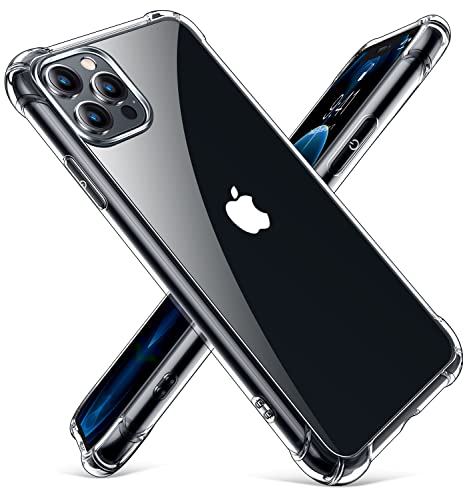 CANSHN Clear für iPhone 11 Pro Max Hülle [Militärischer Fallschutz] [Nicht Vergilbend] Transparent Stoßfeste Schutzhülle mit Weiche Silikon Bumper Case Durchsichtig , Klar von CANSHN