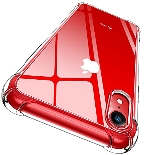 CANSHN Klar für iPhone XR Hülle [Militärischer Schutz] [Nicht Vergilbend] Durchsichtig Stoßfeste Schutzhülle Weich Silikon Bumper Case Handyhülle für iPhone XR 6,1"-Transparent von CANSHN