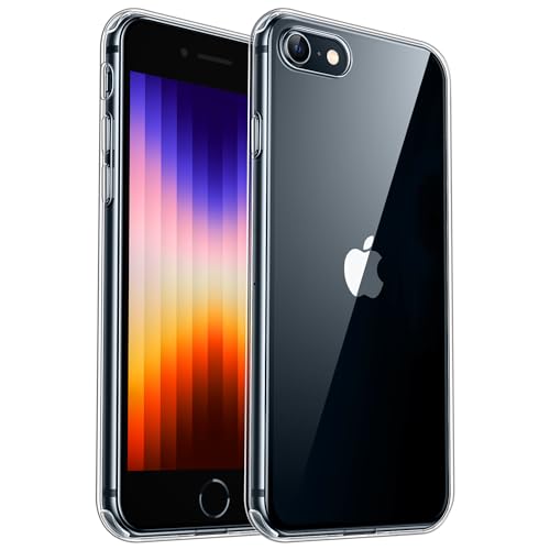 CANSHN Klare für iPhone SE 2022/2020 Hülle, iPhone 8/7 [Militärischer Fallschutz] Transparent Stoßfeste Schutzhülle (Durchsichtig) von CANSHN