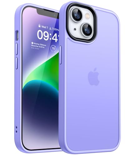 CANSHN Upgrade für iPhone 14 Hülle und iPhone 13 Hülle [Militärschutz] Schutzhülle Samtige Touch Matt Anti-Kratzen Handyhülle iPhone 14/13 Case, Hellviolett von CANSHN