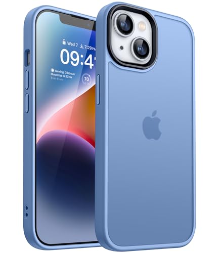 CANSHN Upgrade für iPhone 14 Hülle und iPhone 13 Hülle [Militärschutz] Schutzhülle Samtige Touch Matt Anti-Kratzen Handyhülle iPhone 14/13 Case, Himmelblau von CANSHN