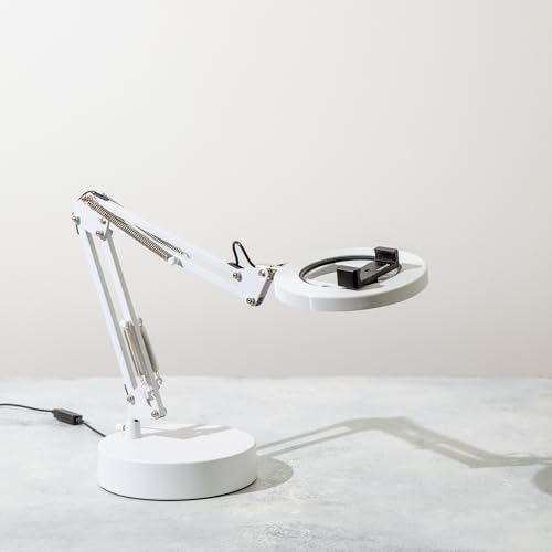 Canvas Mini Lampe mit mattem Metallsockel - Perfekt für etwas kleinere Projekte (Mini weiße Lampe und weißer Metallsockel) von CANVAS