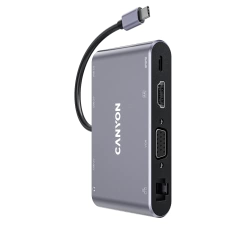 CANYON DS-14 USB 3.2 Gen 1 (3.1 Gen 1) Type-C 5000 Mbit/s Grau von CANYON