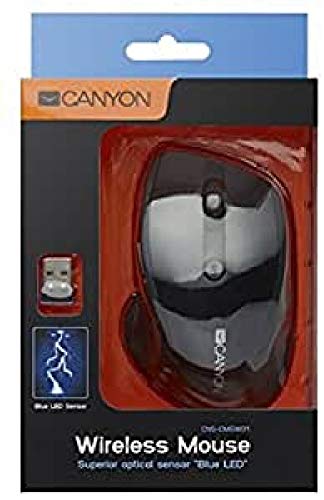 CANYON Kabellose Maus, 2,4 GHz, mit blauem LED-Sensor, kompatibel mit Windows/Mac OSX von CANYON