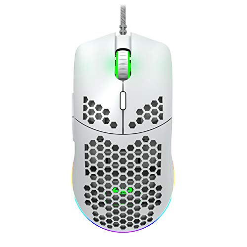 CANYON Puncher Gaming-Maus mit 7 Programmierbaren Tasten | Computermaus mit Pixart Optischer Sensor und RGB Beleuchtung | Einstellbarer DPI bis zu 4200 | 1.65m Ultraweave-Kabel Hohe Präzision – Weiß CANYON Puncher Gaming-Maus mit 7 Programmierbaren Tasten | Computermaus mit Pixart Optischer Sensor und RGB Beleuchtung | Einstellbarer DPI bis zu 4200 | 1.65m Ultraweave-Kabel Hohe Präzision – Weiß von CANYON