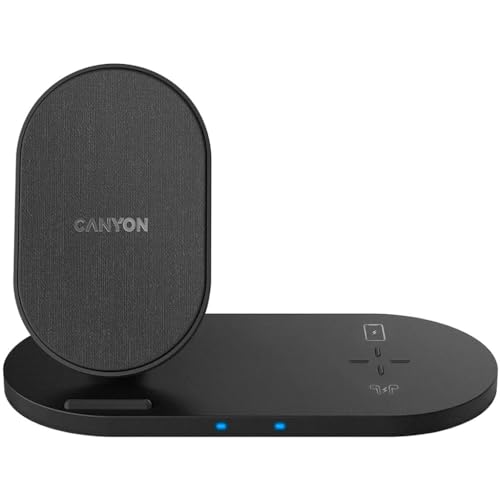 CANYON Wireless Ladestation 2in1 QI CNS-WCS202B schwarz von CANYON