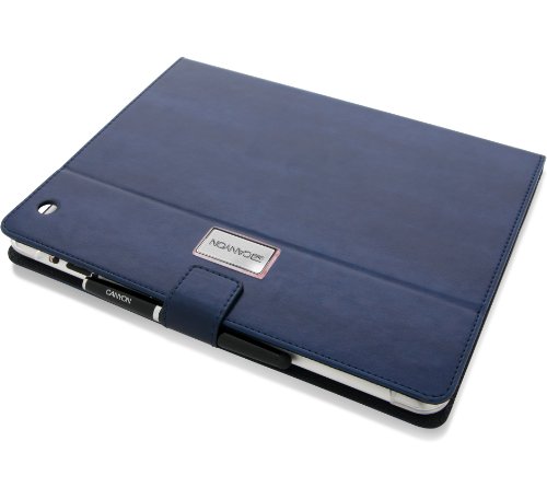 Canyon CNA-IPC01BL Leder Hülle für Apple iPad2/iPad mit Retina-Display blau von CANYON