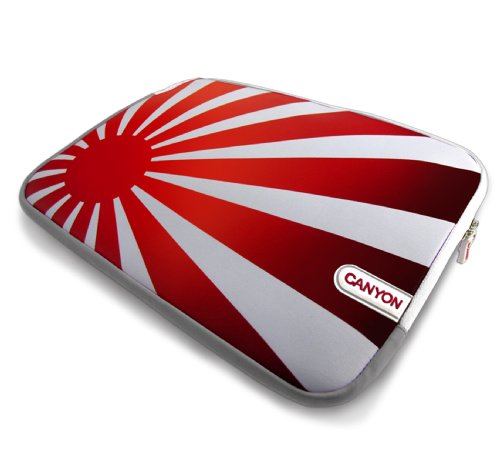 Canyon CNL-NB10J Schutzhülle für 25,4 cm (10 Zoll) Mini-Notebook mit Schlüsselanhänger rot/weiß von CANYON