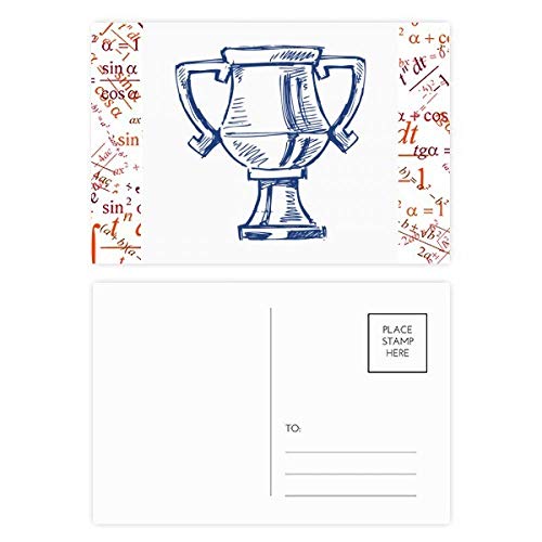 Fußball-Meisterschaft-Trophäe, blaue Formel, Postkarten-Set mit Dankeskarte, 20 Stück von CAOHD