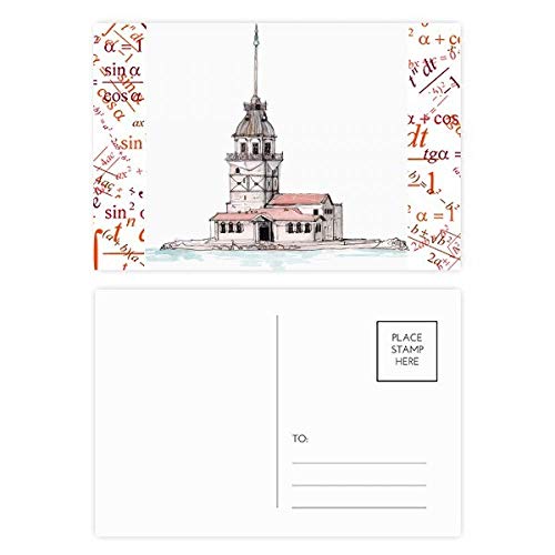Maiden's Tower in Istanbul Türkei Formula Postkarten-Set Dankeskarte Versandseite 20 Stück von CAOHD