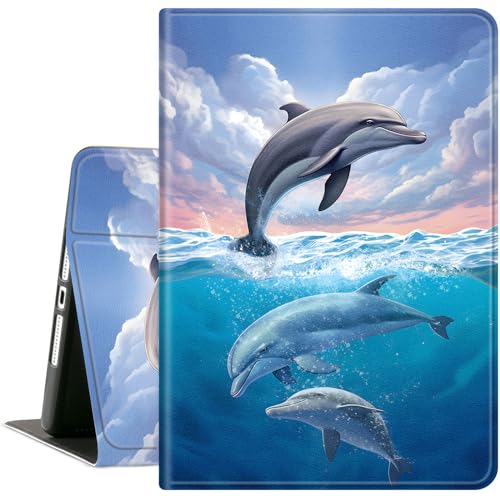 Schutzhülle für iPad 10. Generation 2022 für iPad 11 Zoll (27,7 cm), schlank, klappbarer Ständer mit automatischer Wake/Sleep-Funktion, niedlicher Delfin von CAPAUNVDA