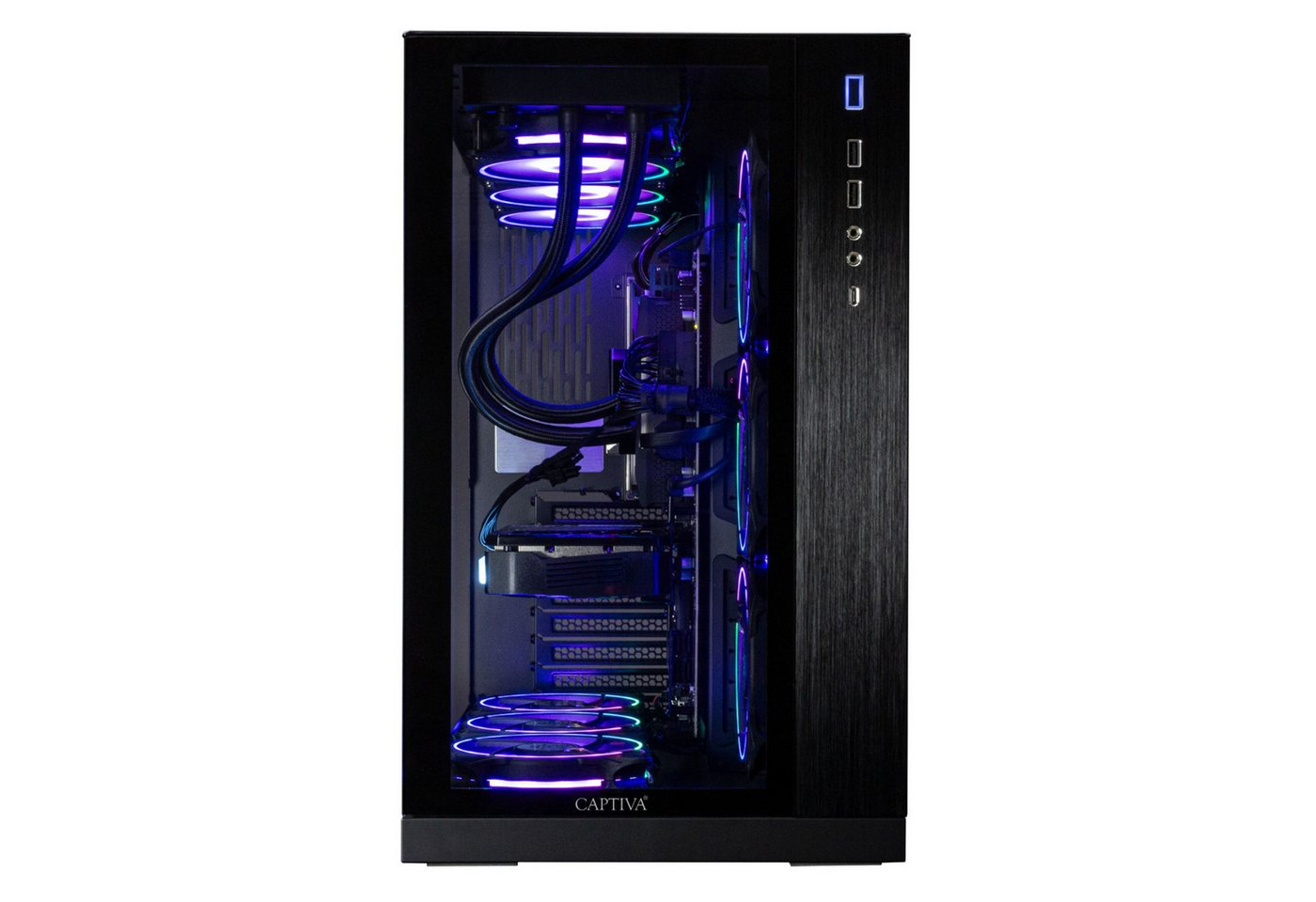 CAPTIVA Advanced Gaming I78-063 Gaming-PC (Intel® Core i7 14700KF, GeForce® RTX™ 4060 Ti, 32 GB RAM, 2000 GB SSD, Wasserkühlung) von CAPTIVA