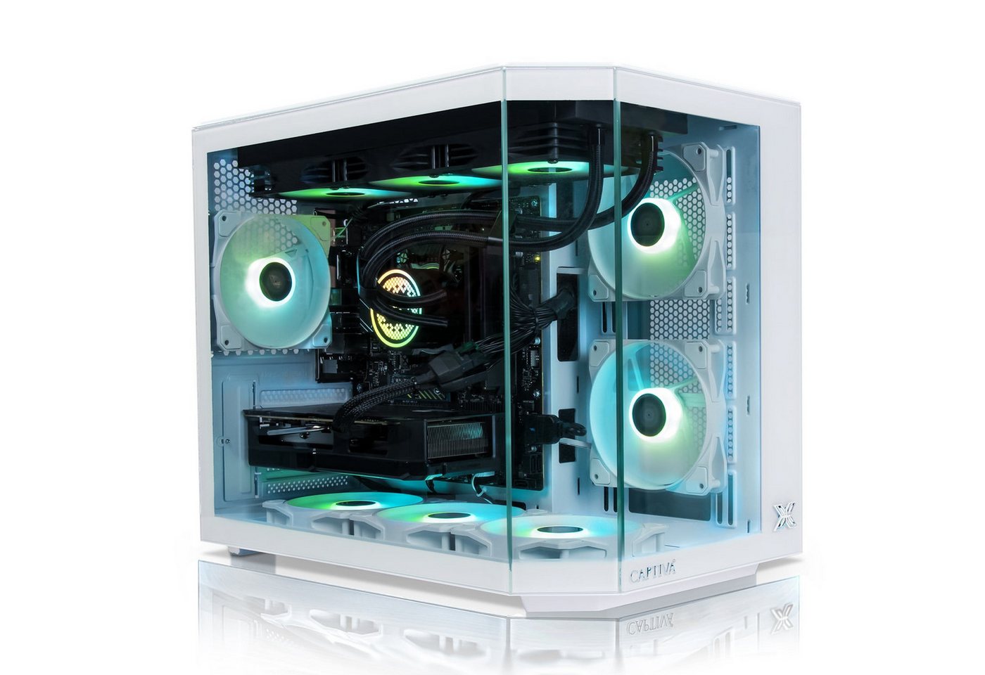 CAPTIVA Advanced Gaming R88-609 PC (AMD Ryzen 5 7500F, GeForce® RTX™ 4060 Ti, 32 GB RAM, 0 GB SSD, Wasserkühlung, WLAN, Windows 11 Home) von CAPTIVA