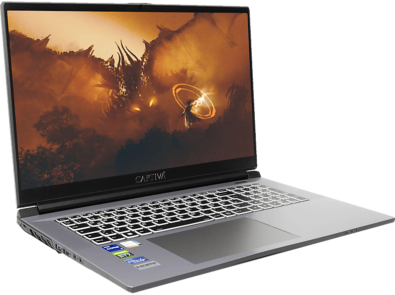 CAPTIVA I68-198, Gaming Notebook, mit 17,3 Zoll Display, Intel® Core™ i7,i7-12700H Prozessor, 16 GB RAM, 500 SSD, NVIDIA GeForce RTX™ 3060, Mehrfarbig, Kein Betriebssystem von CAPTIVA