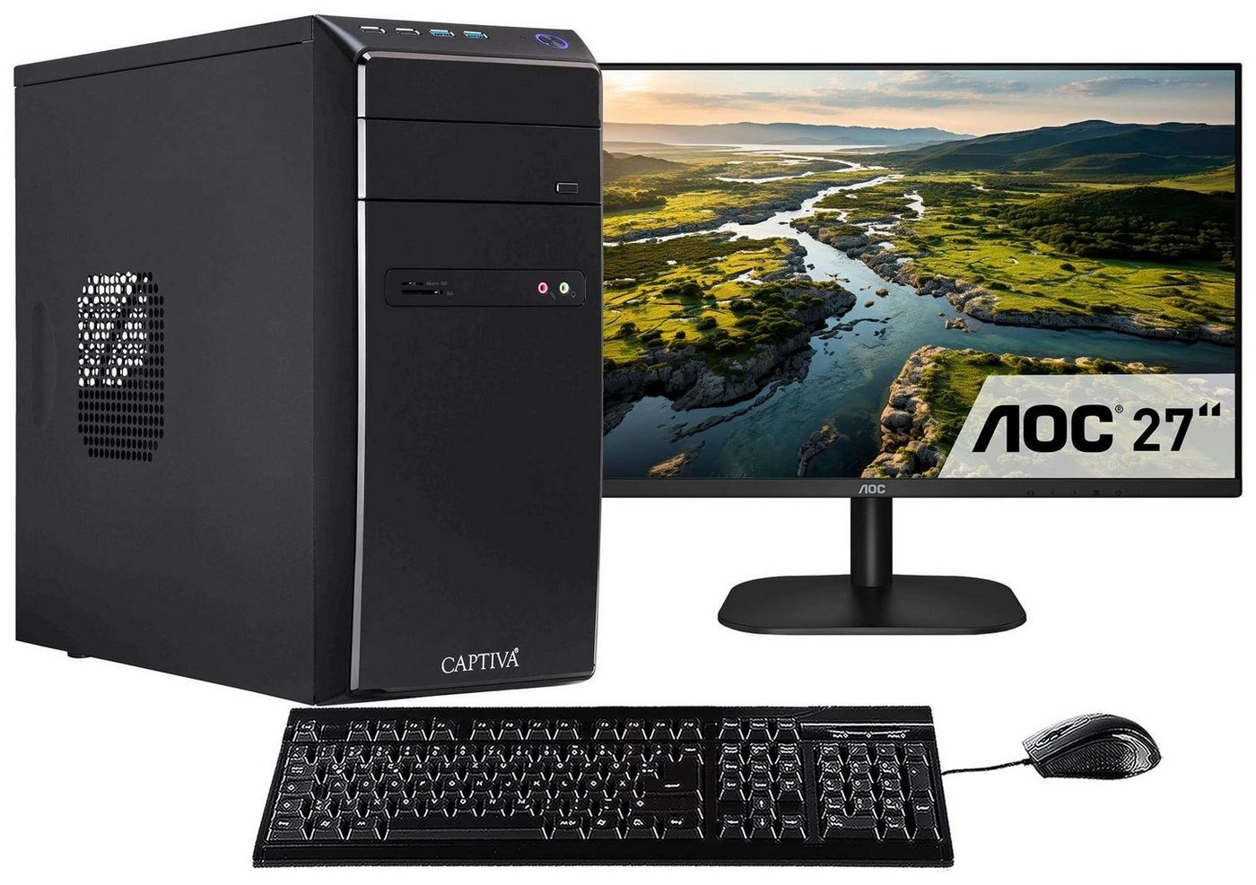 CAPTIVA Power Starter 63-248 TFT Bundle Business-PC-Komplettsystem (27, AMD Ryzen 3 Ryzen 3 4300GE, 8 GB RAM, 500 GB SSD)" von CAPTIVA