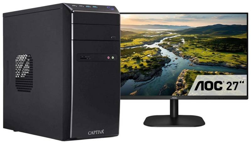 CAPTIVA Power Starter I75-530 TFT Bundle Business-PC-Komplettsystem (27", Intel® Pentium Gold Pentium Gold G6400, UHD Graphics, 16 GB RAM, 480 GB SSD) von CAPTIVA