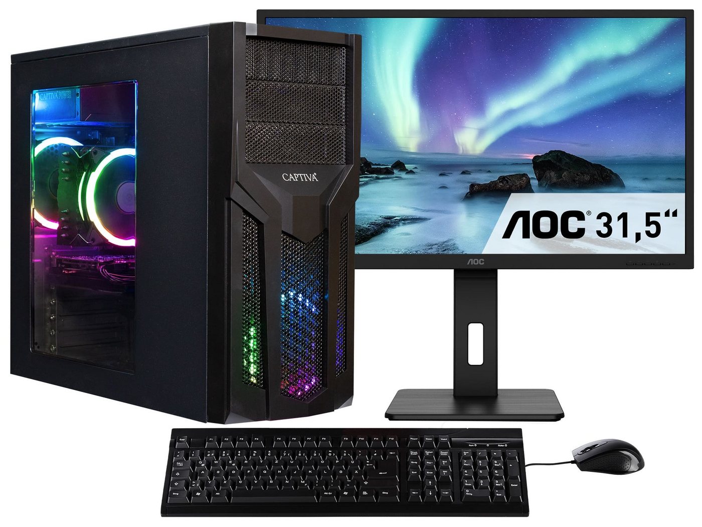 CAPTIVA Power Starter R80-040 TFT Bundle Business-PC-Komplettsystem (31,5", AMD Ryzen 7 Ryzen 7 5700G, 32 GB RAM, 1000 GB SSD) von CAPTIVA